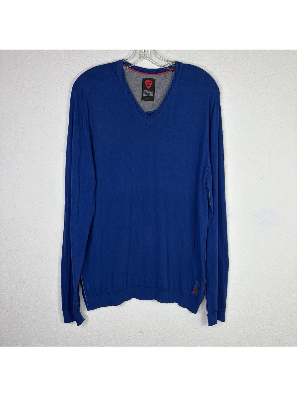 Strellson Royal Blue Pullover Mignon-V Sweatshirt Mens 100% Cotton Size XL, Fall